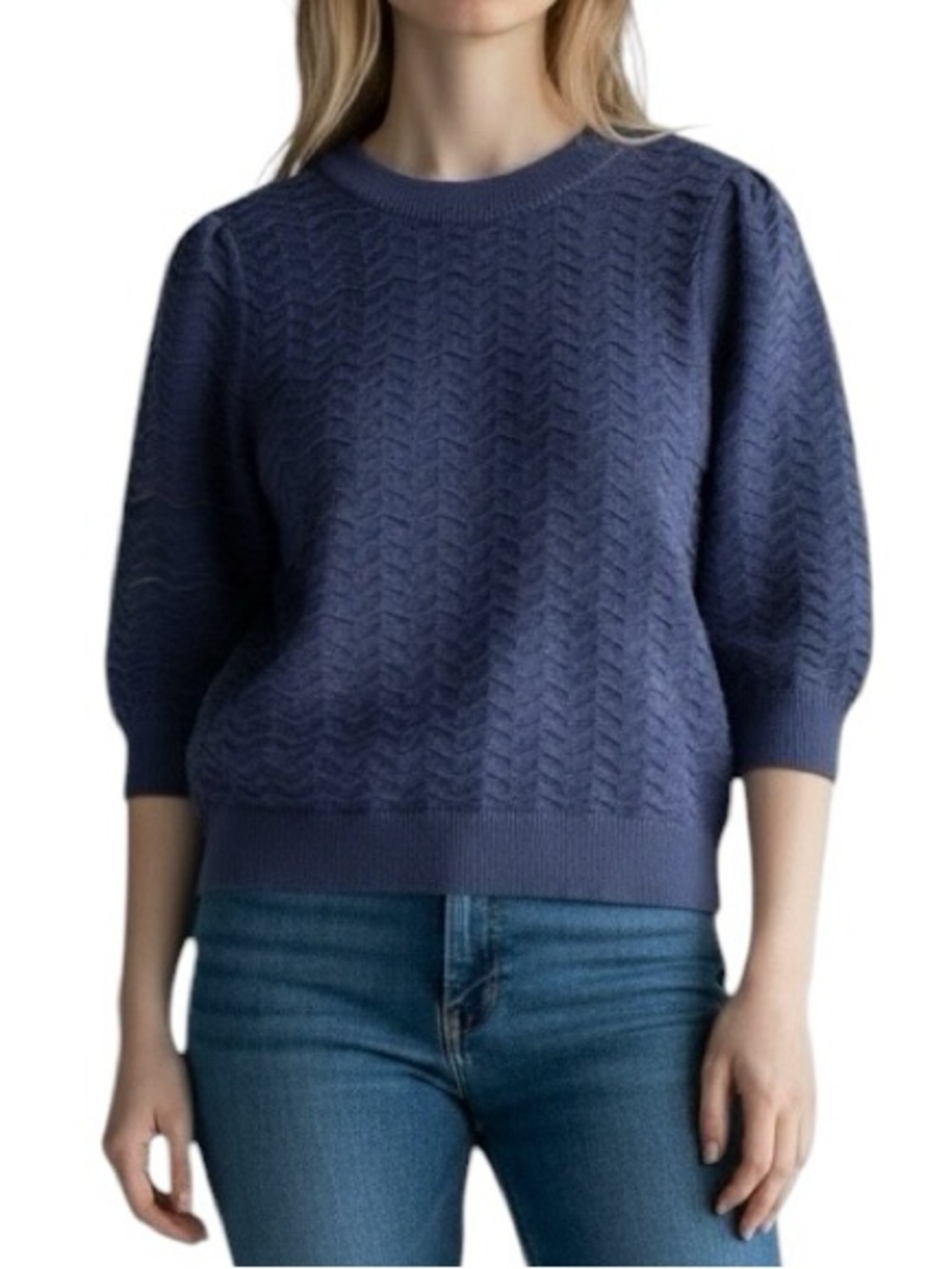 Contemporaine viscose textured knit sweater 3/4 sleeve XS excellent condition
